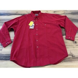 Y2K Upstream Outdoor Shirt Mens 3XL Red Button Down Fishing Hiking NWT